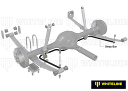 Whiteline 120 x 20 x 10 cm / Check after market muffler clearance Rear Sway Bar - 20mm Non Adjustable to Suit Ford Falcon AU, BA, BF Wagon, Ute and Cab Chassis and FPV Autofit