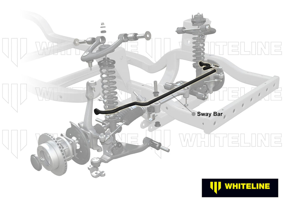 Whiteline 120 x 20 x 10 cm Front Sway Bar - 27mm Non Adjustable to Suit Toyota Land Cruiser Prado 95 Series Autofit