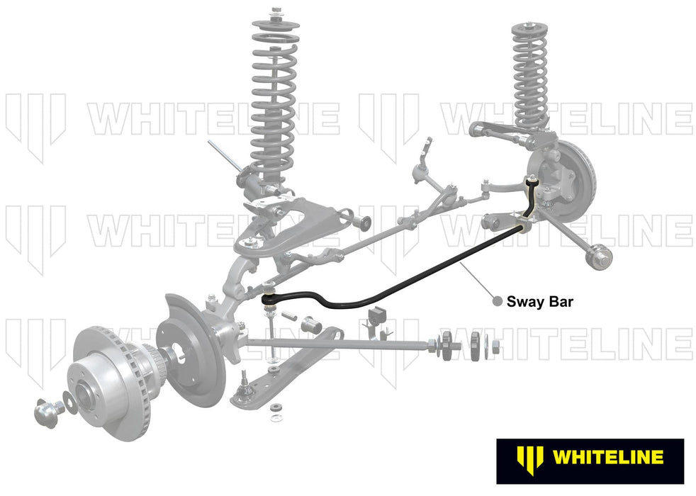 Whiteline 120 x 20 x 10 cm / Suits 1964 - 1966 models with 965mm eye centres Front Sway Bar - 24mm Non Adjustable to Suit Ford Mustang Classic Autofit
