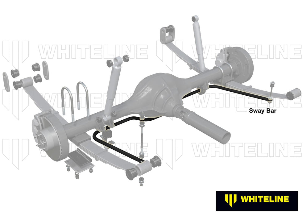 Whiteline 210 x 20 x 10 cm Rear Sway Bar - 20mm 3 Point Adjustable to Suit Nissan Navara D40 4wd Autofit