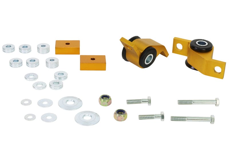 Whiteline 38 x 20 x 9 cm / Performance Alignment - adds +0.5deg caster + anti-lift - includes housing Front Control Arm Lower - Inner Rear Bushing Double Offset Kit to Suit Subaru Impreza GD incl WRX/STi Autofit