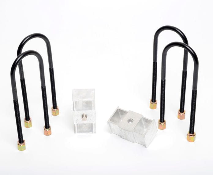 Whiteline 40 x 20 x 10 cm / Block = 50mm, Pin = 13mm, Hole = 13mm, U Bolt = M12x75mm Rear Lowering Block - Kit 2" to Suit Chrysler, Ford, Holden Mitsubishi and Nissan Autofit