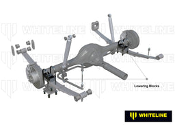 Whiteline 40 x 20 x 10 cm / Block = 63mm, Pin = 14mm, Hole = 14mm, U Bolt = M12x75mm Rear Lowering Block - Kit 2.5" to Suit Toyota, Foton and Mitsubishi Autofit