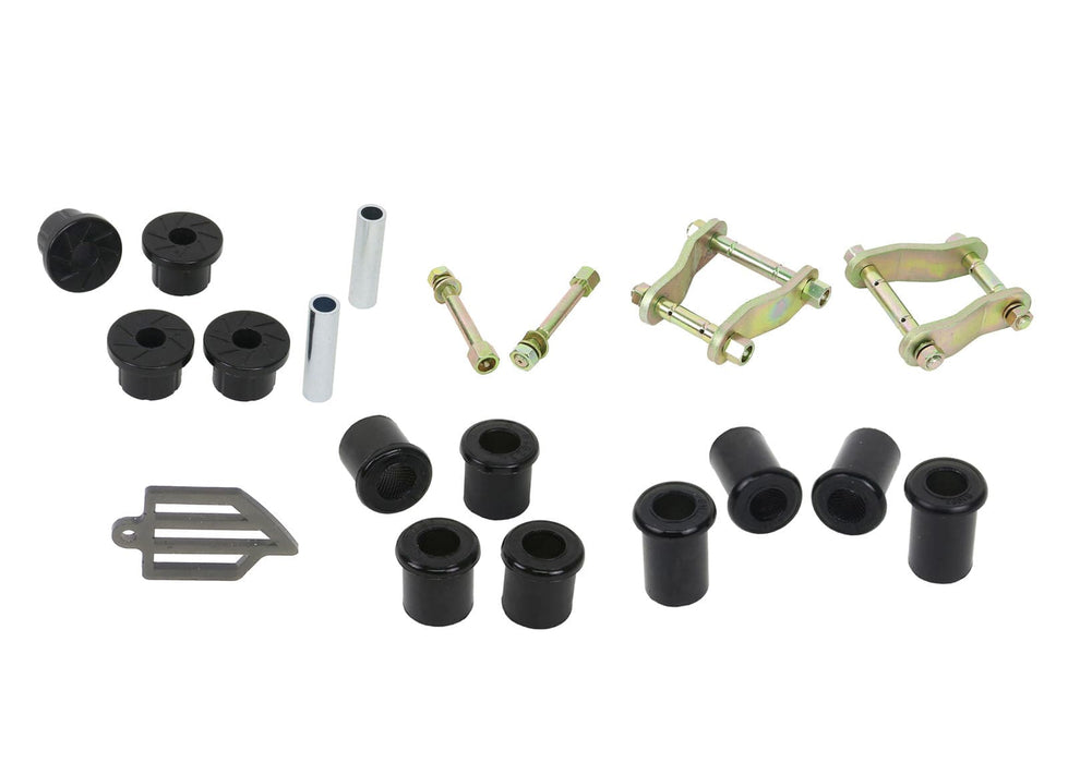 Whiteline 40 x 20 x 10 cm Rear Leaf Spring - Bushing and Greaseable Shackle/Pin Kit to Suit Holden Colorado, Isuzu D-Max and LDV T60 2wd/4wd Autofit