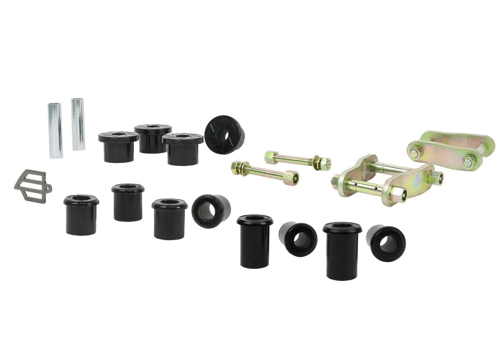 Whiteline 40 x 20 x 10 cm Rear Leaf Spring - Bushing and Greaseable Shackle/Pin Kit to Suit Holden Colorado, Isuzu D-Max and LDV T60 2wd/4wd Autofit