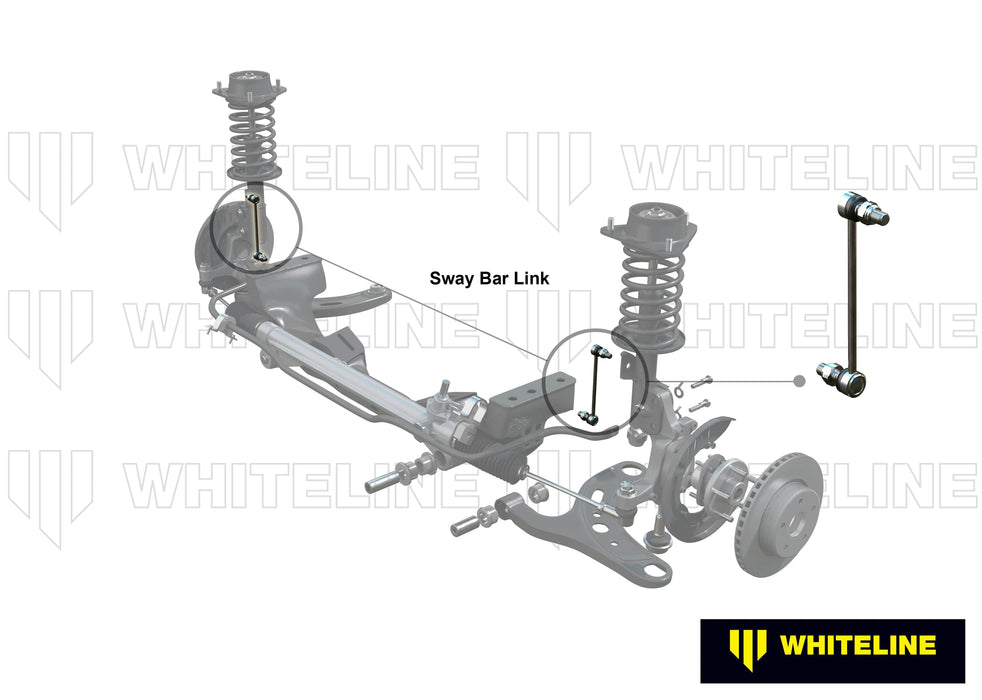 Whiteline 5 x 12 x 42 cm / 243mm - horizontal 180deg opposed ball joints Front Sway Bar Link to Suit Hyundai I30 and Kia Cerato Autofit