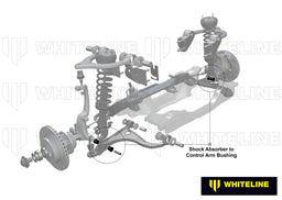 Whiteline 7 x 14 x 20 cm Front Shock Absorber - To Control Arm Bushing Kit to Suit Nissan GT-R R35 Autofit
