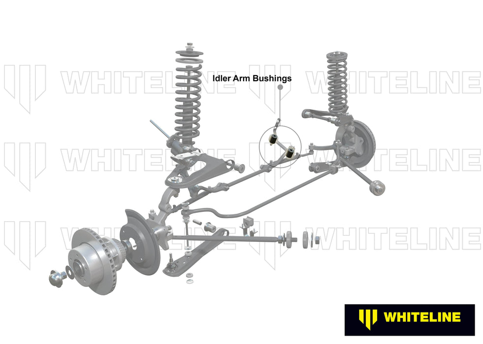 Whiteline 7 x 14 x 20 cm Front Steering Idler Arm - Bushing Kit to Suit Nissan Navara D22 4wd Autofit