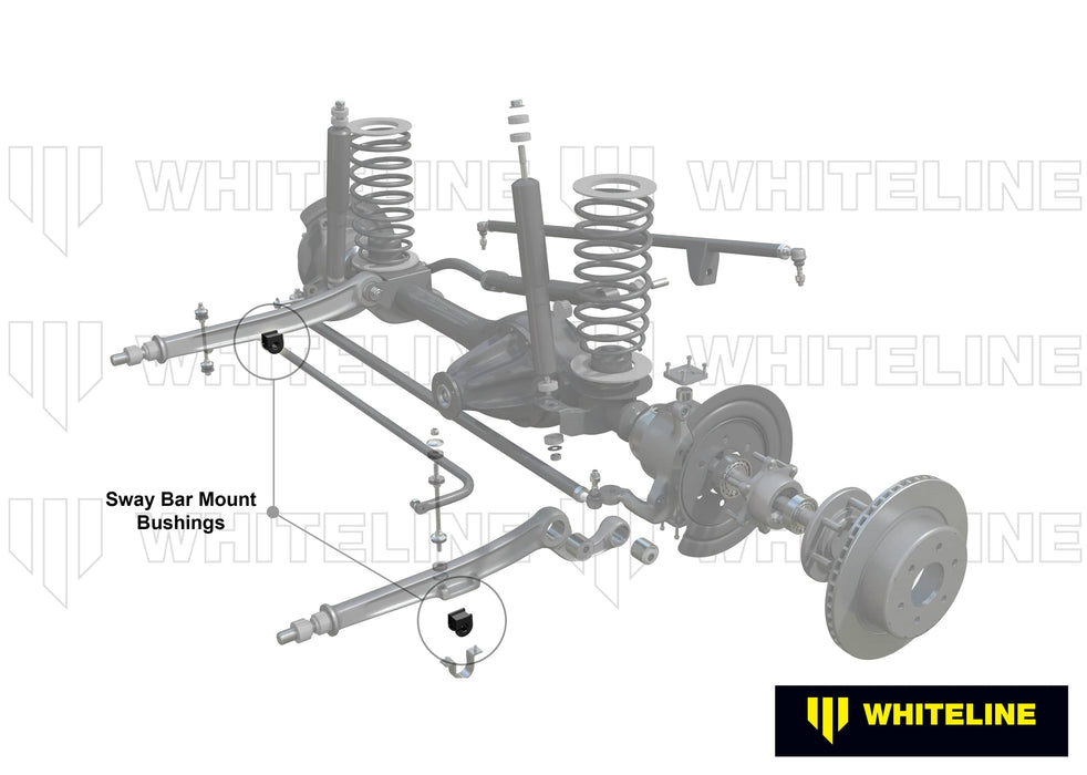 Whiteline 7 x 14 x 20 cm Front Sway Bar Mount - Bushing Kit 15mm to Suit Nissan Patrol GQ and Ford Maverick DA Autofit