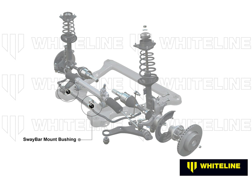 Whiteline 7 x 14 x 20 cm Front Sway Bar Mount - Bushing Kit 22.2mm to Suit Toyota Corolla, Prius and Rav 4 Autofit