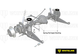 Whiteline 7 x 14 x 20 cm / OD=115, ID=83, H=6mm Rear Coil Spring Pad - Upper Bushing Kit 6mm Ride Height to Suit Holden Commodore VB-VS and HSV Autofit