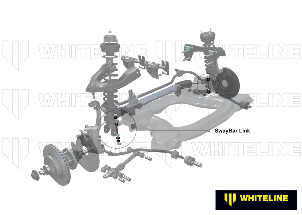 Whiteline 7 x 14 x 20 cm / OD=25, ID=9, L=16.5mm, locator OD=13mm Front Sway Bar Link - Bushing Kit to Suit Ford Ranger PJ, PK and Mazda BT-50 UN 2wd/4wd Autofit