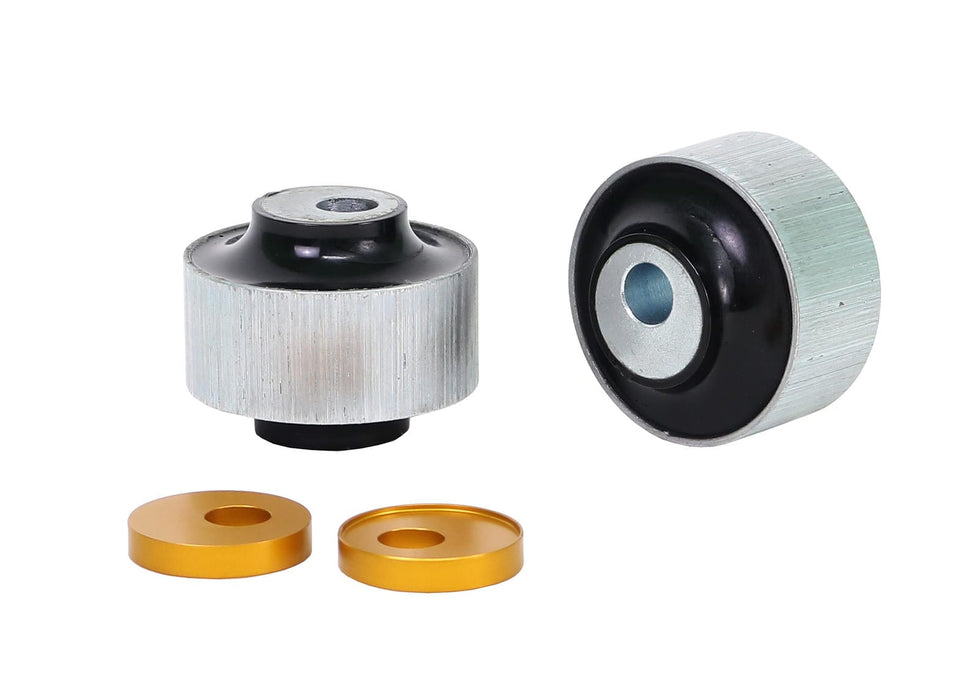 Whiteline 7 x 14 x 20 cm / Performance Alignment - adds +0.5deg caster Front Control Arm Lower - Inner Rear Bushing Double Offset Kit to Suit Toyota Yaris XP Awd Autofit