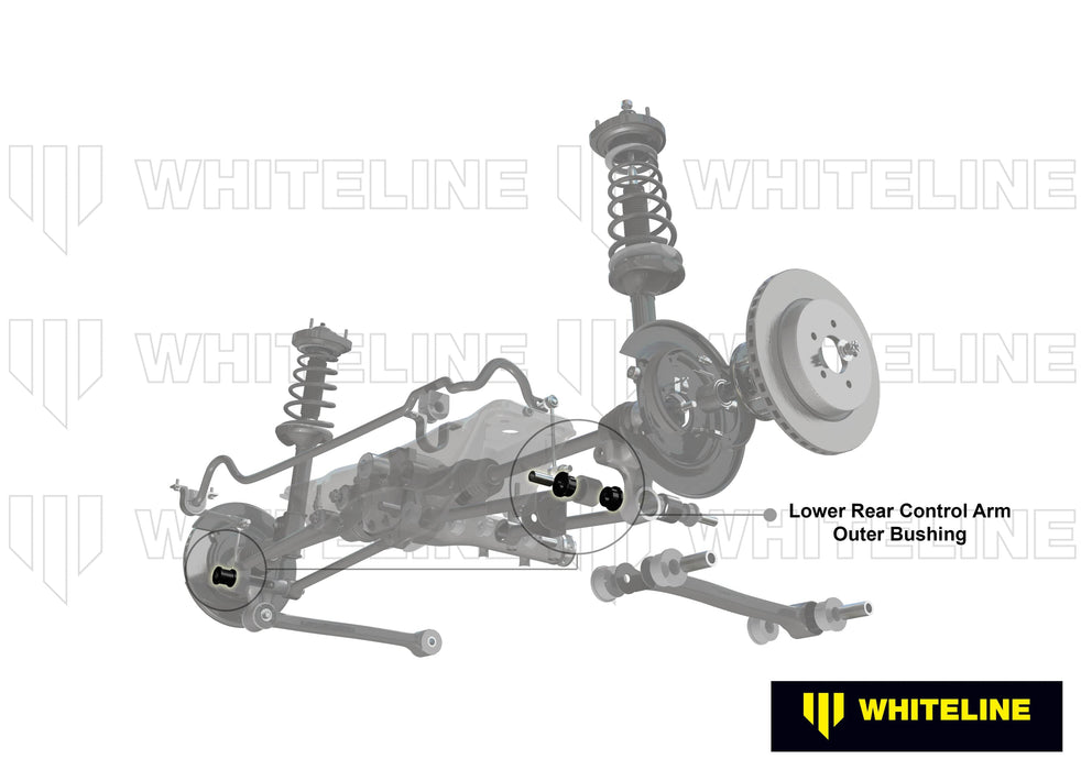 Whiteline 7 x 14 x 20 cm / Performance Alignment - adds +/- 1.5deg camber Rear Control Arm Upper Rear - Outer Bushing Kit Double Offset to Suit Mazda RX-7 FC Series IV, V Autofit