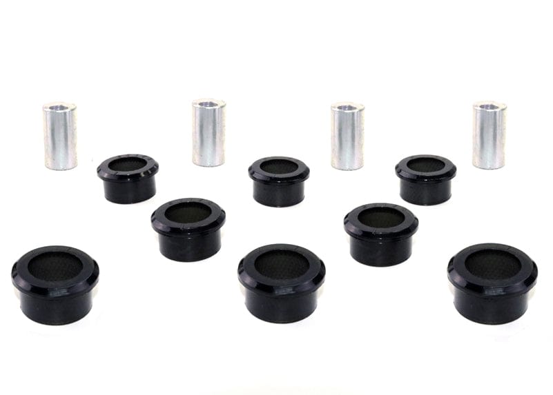 Whiteline 7 x 14 x 20 cm / Performance Alignment - off-car adjustment - adds +/- 0.75deg camber Rear Control Arm - Bushing Kit Double Offset to Suit Nissan 180SX, 200SX. 300ZX and Skyline Autofit