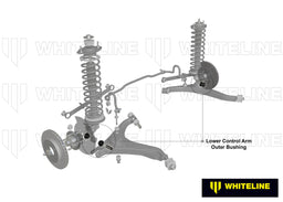 Whiteline 7 x 14 x 20 cm Rear Control Arm Lower - Outer Bushing Kit to Suit Holden Barina, Suzuki Cultus and Swift Autofit