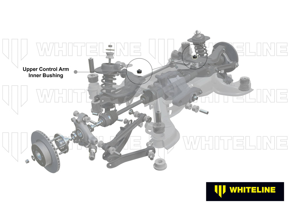 Whiteline 7 x 14 x 20 cm Rear Control Arm Upper - Inner Bushing Kit to Suit Nissan 350Z, 370Z, Skyline and Stagea Autofit