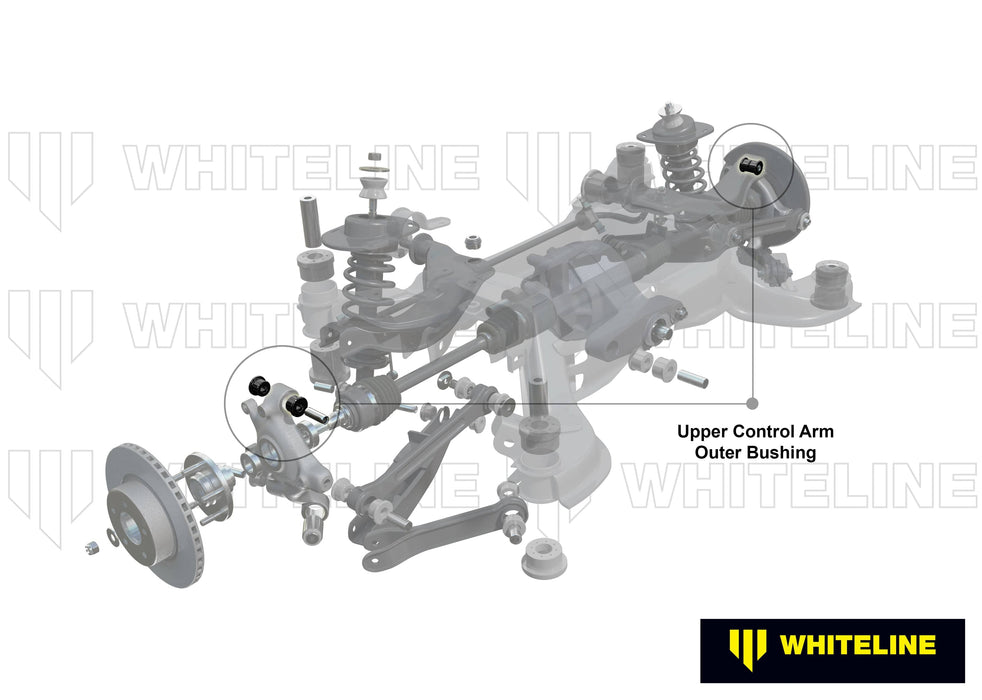 Whiteline 7 x 14 x 20 cm Rear Control Arm Upper - Outer Bearing Kit to Suit Holden Commodore VE, VF and HSV Autofit