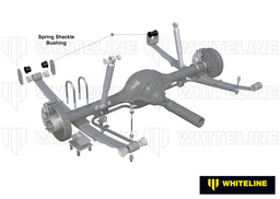 Whiteline 7 x 14 x 20 cm Rear Leaf Spring - Shackle Bushing Kit to Suit Ford Ranger PJ, PK and Mazda BT-50 UN 2wd/4wd Autofit