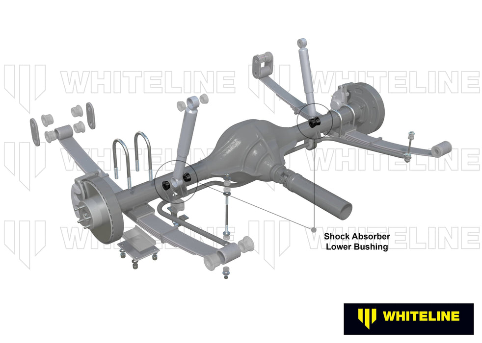 Whiteline 7 x 14 x 20 cm Rear Shock Absorber - Lower Bushing Kit to Suit Nissan Navara D40 2wd/4wd Autofit