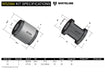 Whiteline 7 x 14 x 20 cm / Standard Alignment Front Control Arm Lower - Inner Rear Bushing Kit to Suit BMW M3 E46 and Z4M E85, E86 Autofit