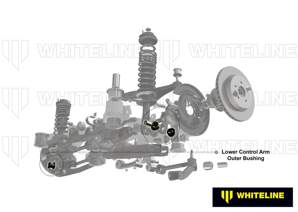Whiteline 7 x 14 x 20 cm / Standard Alignment Rear Control Arm - Outer Bushing Kit to Suit BMW 3 Series, M3 E36, E46 and Z4 E85, E86 Autofit