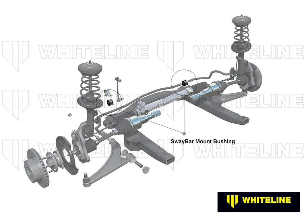 Whiteline 7 x 14 x 20 cm / Suits models 09/2001 - on - with ribbed saddle Front Sway Bar Mount - Bushing Kit 20mm to Suit Nissan Patrol GU and Pathfinder R50 Autofit