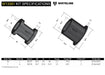 Whiteline 7 x 14 x 20 cm / Suits Spain built models - Vin No. V Front Steering Rack and Pinion - Mount Bushing Kit to Suit Nissan Navara D40 and Pathfinder R51 Autofit