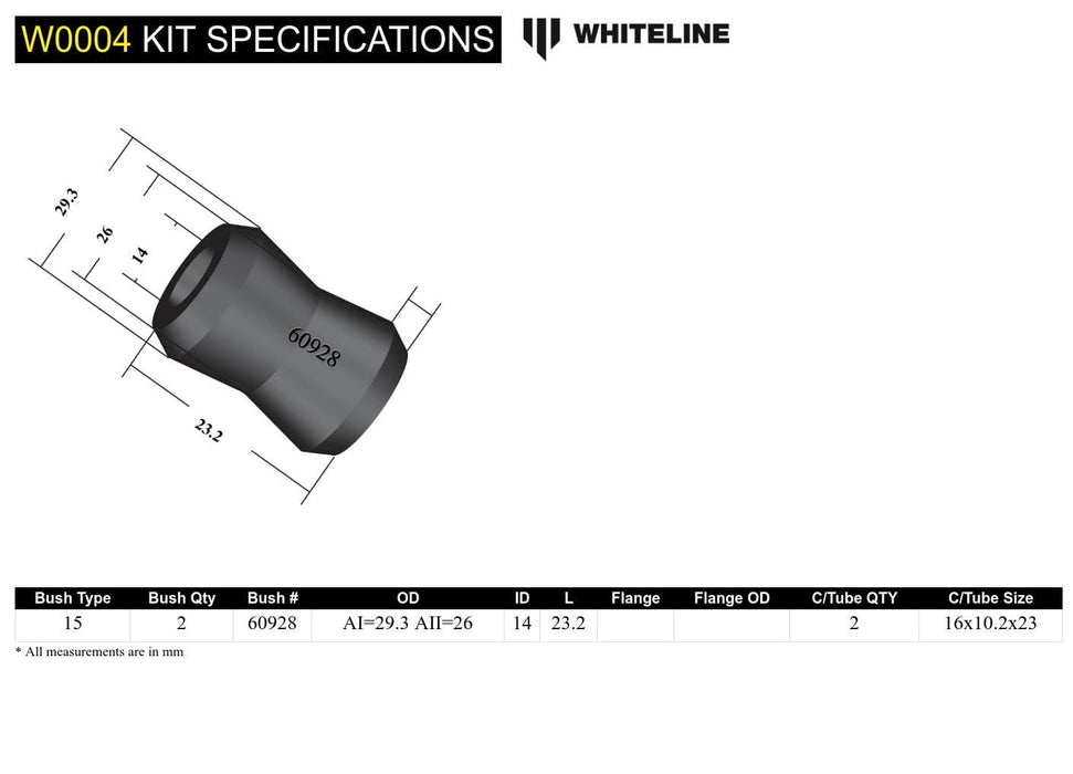 Whiteline 7 x 14 x 20 cm / Suits Whiteline S link or single eye link Universal Sway Bar Link - S Style Single or Double Eye link Service Kit Autofit