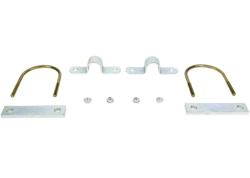 Whiteline 7 x 14 x 20 cm / U Bolt mounting kit - suits Ford 9" differential 95 x 130mm - measurement is distance between legs x length of legs Universal Sway Bar Mount - Saddle Kit U-Bolt Style to suit Ford 9" Diff 95x130mm Autofit