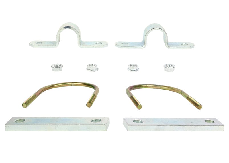 Whiteline 7 x 14 x 20 cm / U Bolt mounting kit - suits Ford 9" differential 95 x 130mm - measurement is distance between legs x length of legs Universal Sway Bar Mount - Saddle Kit U-Bolt Style to suit Ford 9" Diff 95x130mm Autofit
