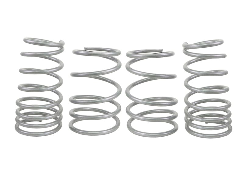 Whiteline Lowers vehicle approximately 25mm front and rear Front and Rear Coil Springs - Lowered to Suit Subaru Impreza GD WRX STi Autofit