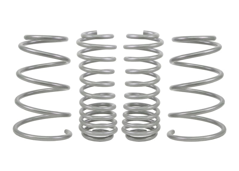 Whiteline Lowers vehicle approximately 35mm front and 45mm rear Front and Rear Coil Springs - Lowered to Suit Ford MustangS197 Autofit