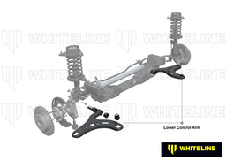 Whiteline Performance - increased caster correction Front Control Arm Lower - Arm Assembly Performance Caster Correction to Suit Honda Civic 8th Gen FA, FD Autofit