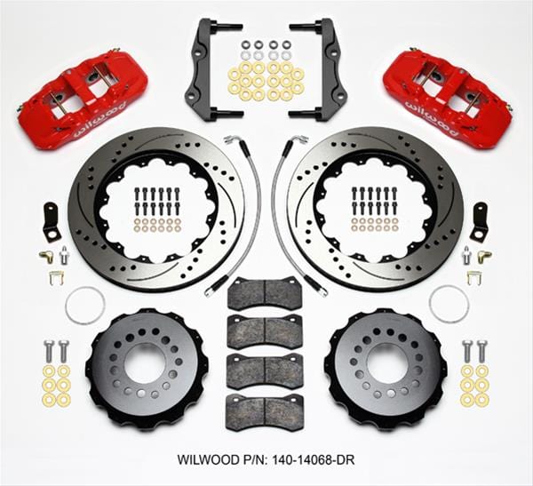 Wilwood Disc Brakes Wilwood AERO4 Big Brake Rear Brake Kits 140-14068-DR Autofit