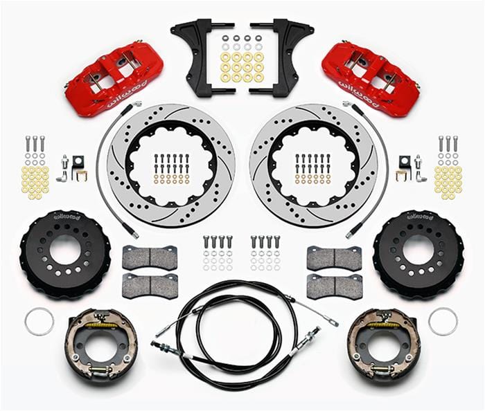 Wilwood Disc Brakes Wilwood AERO4 Big Brake Rear Parking Brake Kits 140-13686-DR Autofit