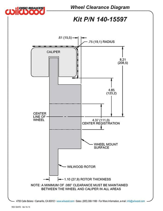 Wilwood Disc Brakes Wilwood AERO4 Big Brake Truck Rear Brake Kits 140-15597-R Autofit