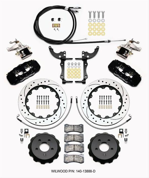 Wilwood Disc Brakes Wilwood AERO4-MC4 Big Brake Rear Parking Brake Kits 140-13888-D Autofit