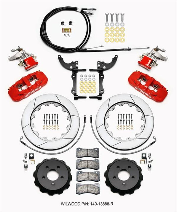 Wilwood Disc Brakes Wilwood AERO4-MC4 Big Brake Rear Parking Brake Kits 140-13888-R Autofit
