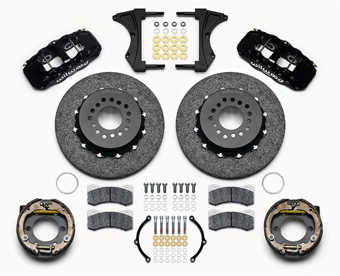 Wilwood Disc Brakes Wilwood AERO4 WCCB Carbon-Ceramic Big Brake Rear Parking Brake Kits 140-12757-CSIC Autofit