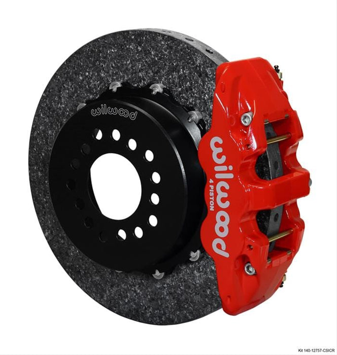 Wilwood Disc Brakes Wilwood AERO4 WCCB Carbon-Ceramic Big Brake Rear Parking Brake Kits 140-12757-CSICR Autofit