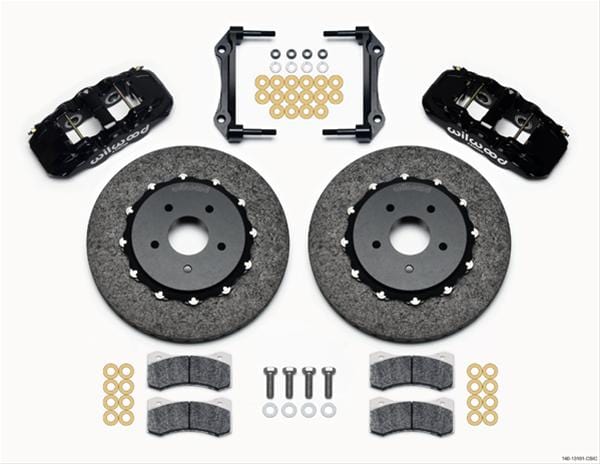 Wilwood Disc Brakes Wilwood AERO4 WCCB Carbon-Ceramic Big Brake Rear Parking Brake Kits 140-13161-CSIC Autofit