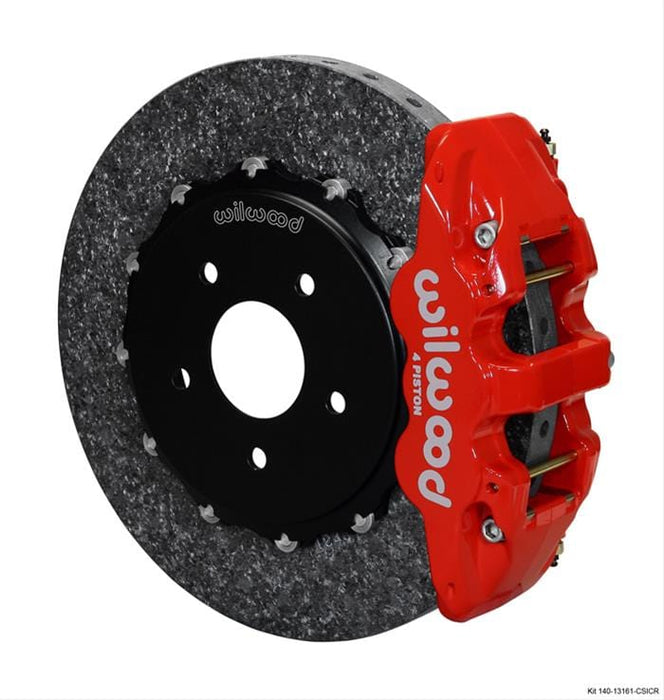 Wilwood Disc Brakes Wilwood AERO4 WCCB Carbon-Ceramic Big Brake Rear Parking Brake Kits 140-13161-CSICR Autofit