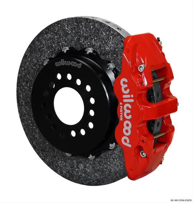 Wilwood Disc Brakes Wilwood AERO4 WCCB Carbon-Ceramic Big Brake Rear Parking Brake Kits 140-13164-CSICR Autofit