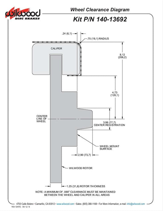 Wilwood Disc Brakes Wilwood AERO6 Big Brake Front Brake Kits 140-13692-R Autofit