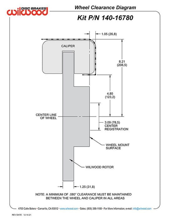 Wilwood Disc Brakes Wilwood AERO6 Big Brake Front Brake Kits 140-16780-DR Autofit