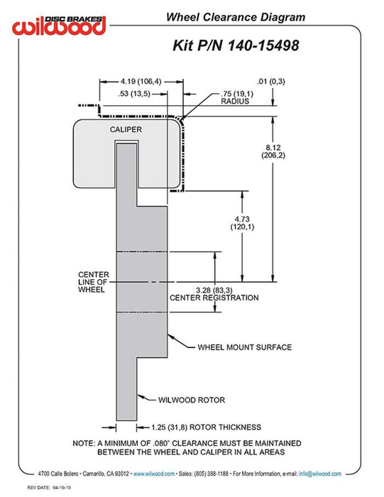Wilwood Disc Brakes Wilwood AERO6 Big Brake Rear Brake Kits for OE Parking Brakes 140-15498-R Autofit