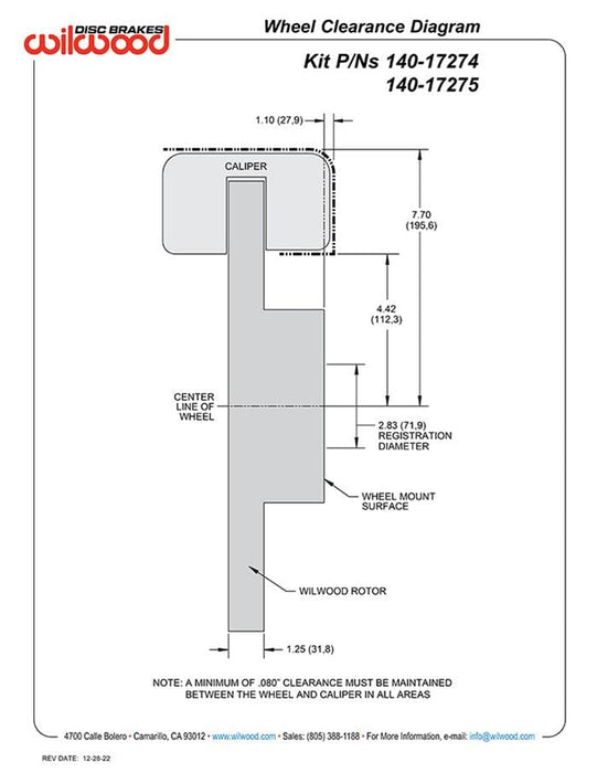Wilwood Disc Brakes Wilwood AERO6-DM Direct Mount Truck Brake Kits 140-17274 Autofit