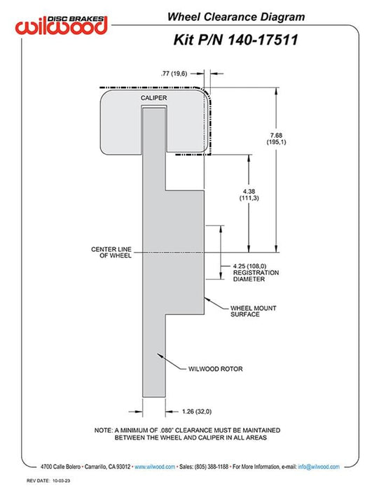 Wilwood Disc Brakes Wilwood AERO6-DM Direct Mount Truck Brake Kits 140-17511-D Autofit