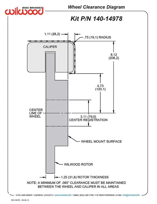 Wilwood Disc Brakes Wilwood AERO6 Racing Big Brake Front Brake Kits 140-14978 Autofit